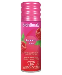 Gel Cạo Lông Skintimate Moisturizing Shsve Gel Raspberry Rain 198g - Hương Thơm Quả Mâm Xôi